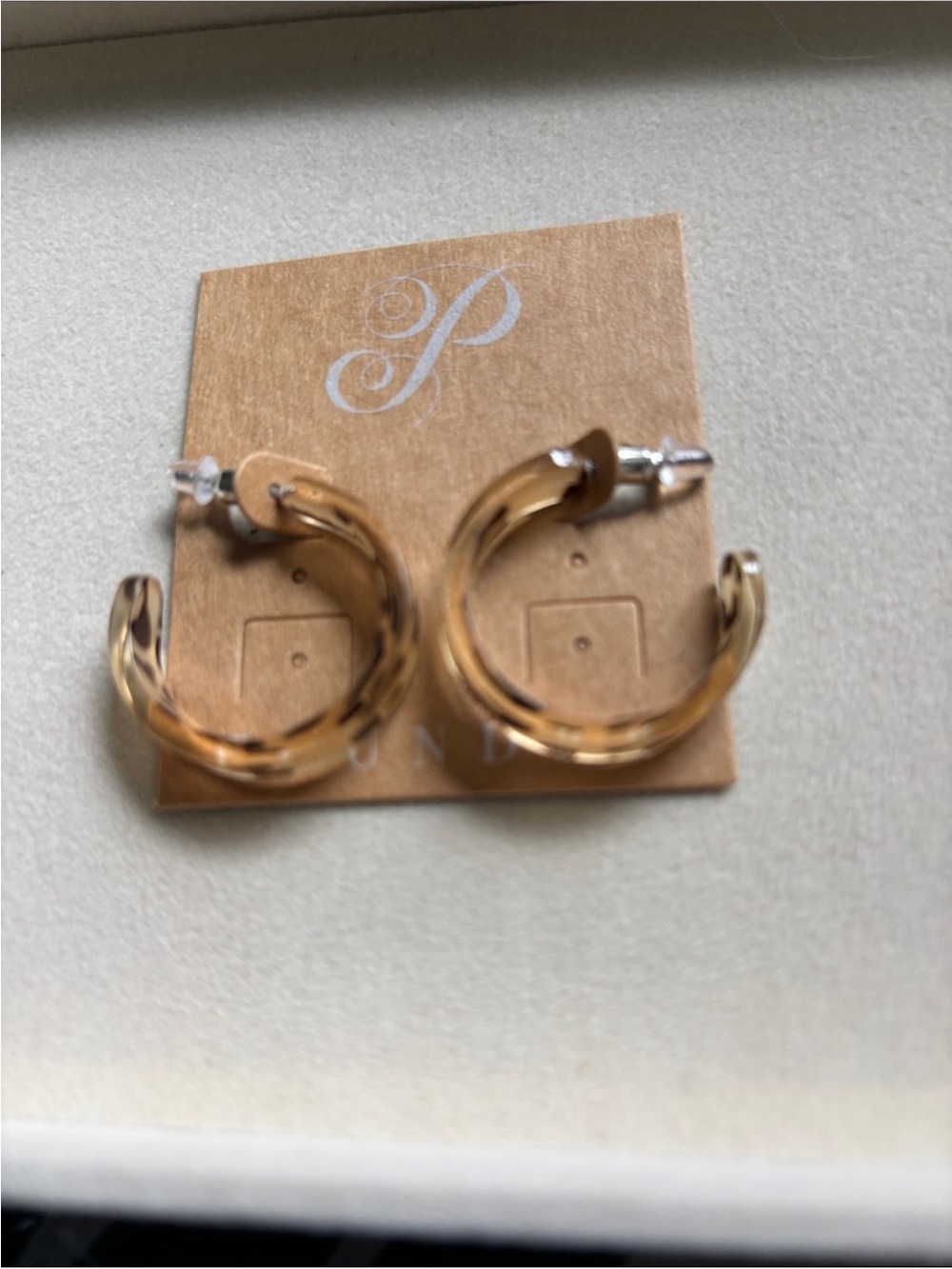 Plunder Gold and Tortoiseshell Small Hoop Earrings